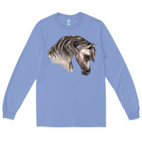 Colony Blue Arabian Horse Long Sleeve Tee - LillyAllenDesigns