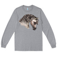 Heather Grey Arabian Horse Long Sleeve Tee - LillyAllenDesigns