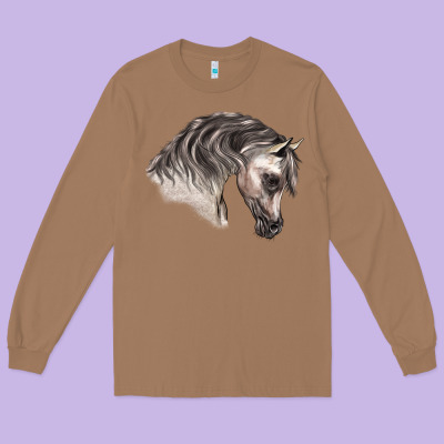 Arabian Horse Long Sleeve Tee Designed By Lillyallendesigns
