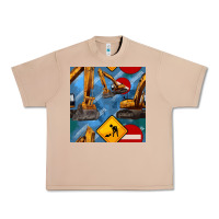 Burro excavator seamless pattern Urban Heavy Tee - BundleAndBundleShop