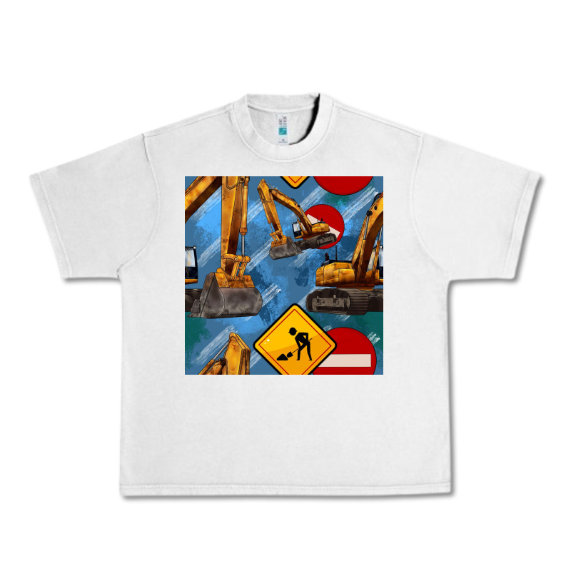Excavator Seamless Pattern Urban Heavy Tee by BundleAndBundleShop | Teevron