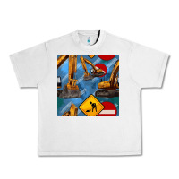 Lunar Rock excavator seamless pattern Urban Heavy Tee - BundleAndBundleShop