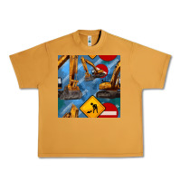 Peanut Butter excavator seamless pattern Urban Heavy Tee - BundleAndBundleShop