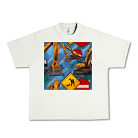 Pistachio excavator seamless pattern Urban Heavy Tee - BundleAndBundleShop