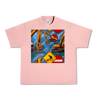 Salmon excavator seamless pattern Urban Heavy Tee - BundleAndBundleShop