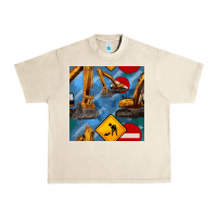 Sandshell excavator seamless pattern Urban Heavy Tee - BundleAndBundleShop