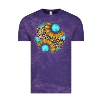 Cloud Purple gemstone leopard patch Vintage Tee - JahusDesignShop