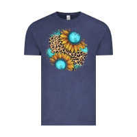 Vintage Denim gemstone leopard patch Vintage Tee - JahusDesignShop
