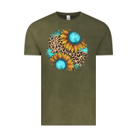 Vintage Olive gemstone leopard patch Vintage Tee - JahusDesignShop