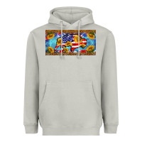 Moon Dust bison amerıcan flag  license plate template Heavyweight Hoodie - BarkalooDesign