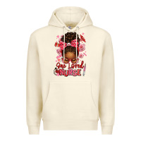 Sandshell one loved nurse afro messy bun Premium Hoodie - texasbilliewilder