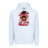White one loved nurse afro messy bun Premium Hoodie - texasbilliewilder