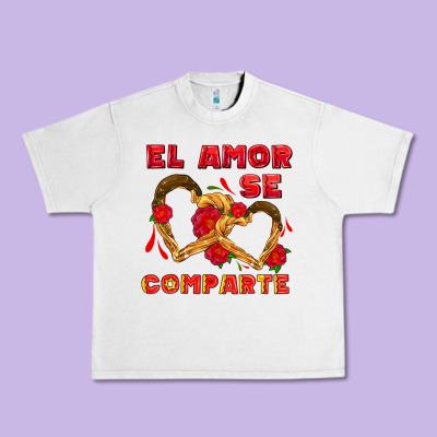 El Amor Se Comparte With Churros Urban Heavy Tee Designed By Adodesignshop