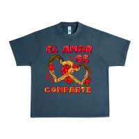 Midnight Navy el amor se comparte with churros Urban Heavy Tee - AdoDesignShop