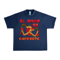 Navy el amor se comparte with churros Urban Heavy Tee - AdoDesignShop