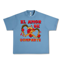 Pebble Blue el amor se comparte with churros Urban Heavy Tee - AdoDesignShop