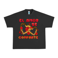 Pigment Black el amor se comparte with churros Urban Heavy Tee - AdoDesignShop
