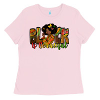 Bubblegum Pink black is beautiful Ladies Tee - Zillion Design Studio