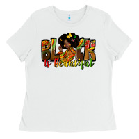 White black is beautiful Ladies Tee - Zillion Design Studio