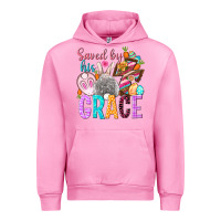 Fuchsia Pink Saved by his grace Easter Day Urban Hoodie - HowdyJamesFarm