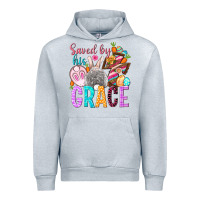 Heather Grey Saved by his grace Easter Day Urban Hoodie - HowdyJamesFarm