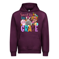Mauve Wine Saved by his grace Easter Day Urban Hoodie - HowdyJamesFarm