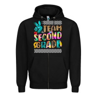 Black team second grade Zipper Hoodie - NancyCooperArtShop