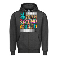 Charcoal Heather team second grade Zipper Hoodie - NancyCooperArtShop