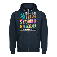 Navy team second grade Zipper Hoodie - NancyCooperArtShop