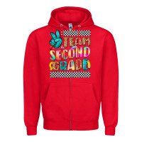 Red team second grade Zipper Hoodie - NancyCooperArtShop