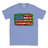 Colony Blue Christmas american flag Classic Tee - NancyCooperArtShop