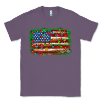 Lavender Christmas american flag Classic Tee - NancyCooperArtShop