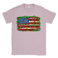 Lilac Christmas american flag Classic Tee - NancyCooperArtShop