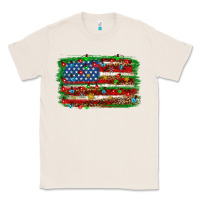 Natural Christmas american flag Classic Tee - NancyCooperArtShop