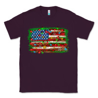 Plum Christmas american flag Classic Tee - NancyCooperArtShop