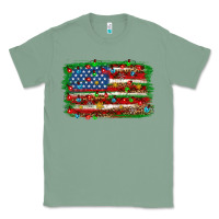 Sage Christmas american flag Classic Tee - NancyCooperArtShop