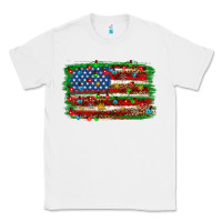 White Christmas american flag Classic Tee - NancyCooperArtShop