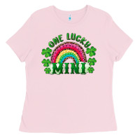Bubblegum Pink St. Patrick's Day One Lucky Mini Ladies Tee - RanaPortraitStore