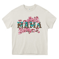 Cream mama with cherry blossoms Heavy Core Tee - Artiststas