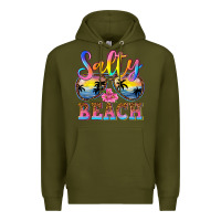 Army Green Salty beach Premium Hoodie - NancyCooperArtShop