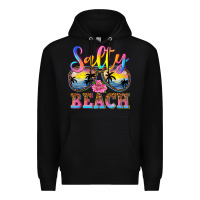 Black Salty beach Premium Hoodie - NancyCooperArtShop