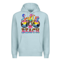 Blue Mist Salty beach Premium Hoodie - NancyCooperArtShop