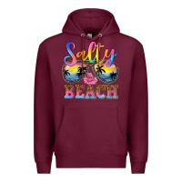 Burgundy Salty beach Premium Hoodie - NancyCooperArtShop