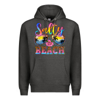 Charcoal Heather Salty beach Premium Hoodie - NancyCooperArtShop