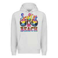 Dove Grey Salty beach Premium Hoodie - NancyCooperArtShop