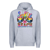Heather Grey Salty beach Premium Hoodie - NancyCooperArtShop