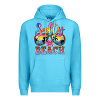 Ocean Blue Salty beach Premium Hoodie - NancyCooperArtShop