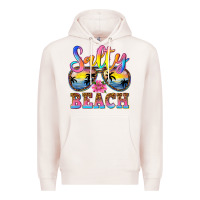 Pale Pink Salty beach Premium Hoodie - NancyCooperArtShop