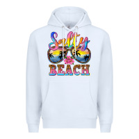 White Salty beach Premium Hoodie - NancyCooperArtShop