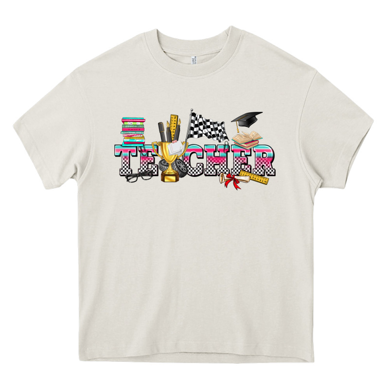 Race With Teacher Heavy Core Tee by texasbilliewilder | Teevron